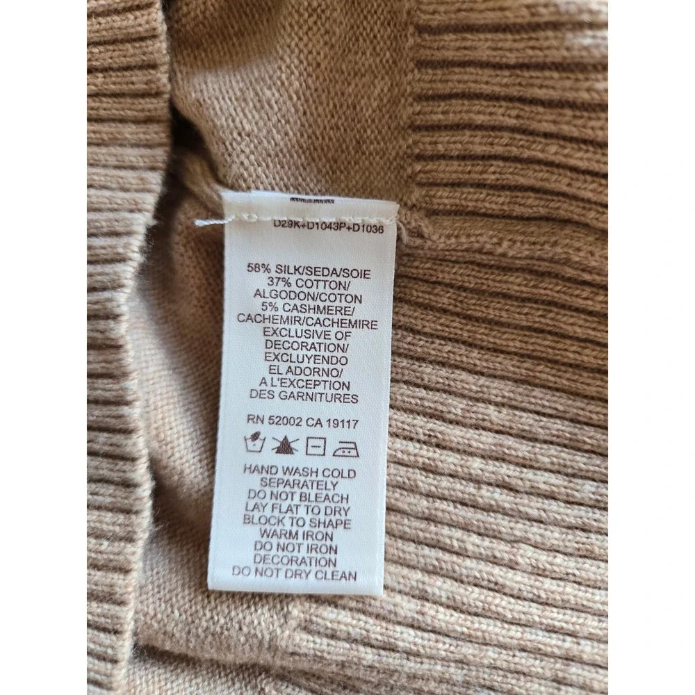 Sigrid Olsen Silk Cashmere Beaded Cardigan XL Romantic Coquette Quiet Luxury